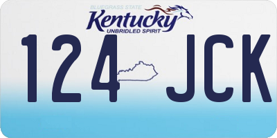 KY license plate 124JCK