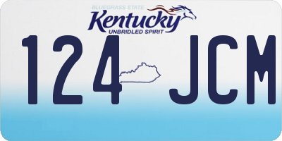 KY license plate 124JCM