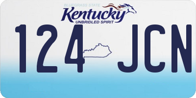 KY license plate 124JCN