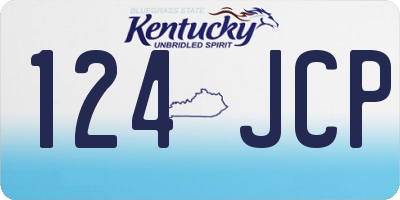 KY license plate 124JCP