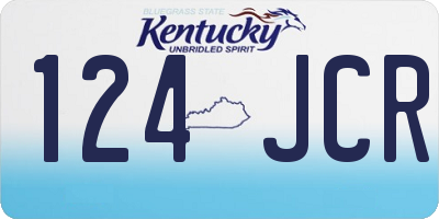 KY license plate 124JCR