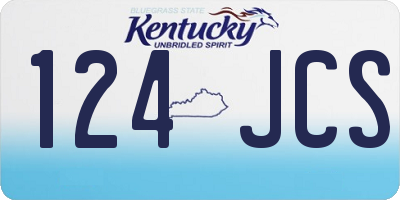 KY license plate 124JCS