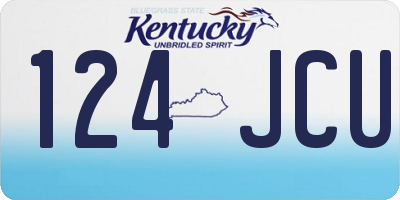 KY license plate 124JCU