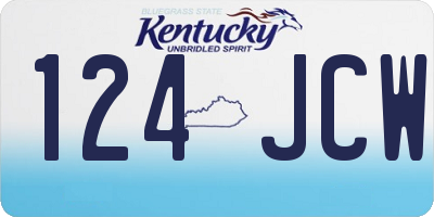 KY license plate 124JCW