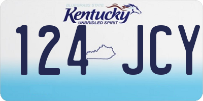 KY license plate 124JCY