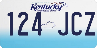 KY license plate 124JCZ
