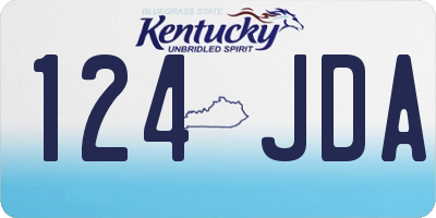KY license plate 124JDA