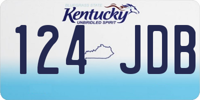 KY license plate 124JDB