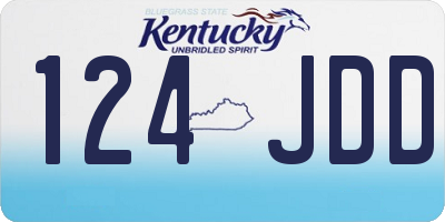 KY license plate 124JDD