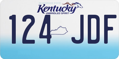 KY license plate 124JDF
