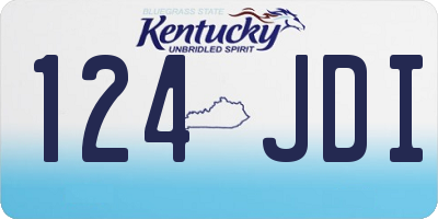 KY license plate 124JDI