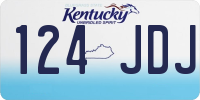 KY license plate 124JDJ