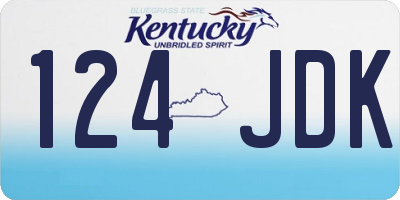 KY license plate 124JDK