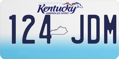 KY license plate 124JDM