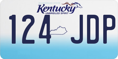 KY license plate 124JDP