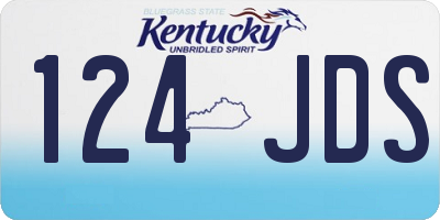 KY license plate 124JDS
