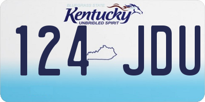 KY license plate 124JDU