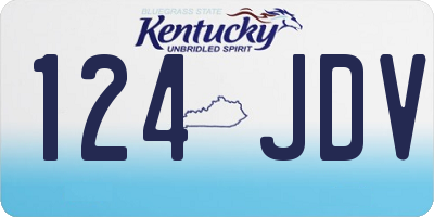 KY license plate 124JDV