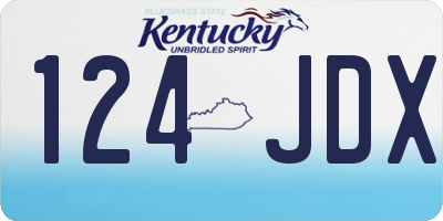 KY license plate 124JDX