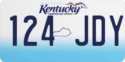 KY license plate 124JDY