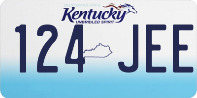 KY license plate 124JEE