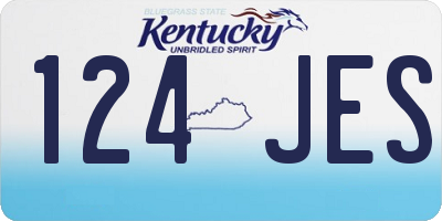 KY license plate 124JES