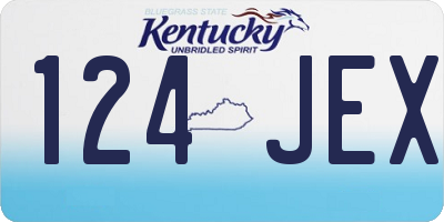 KY license plate 124JEX