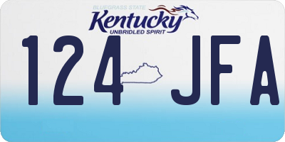 KY license plate 124JFA