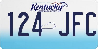 KY license plate 124JFC