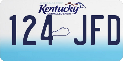 KY license plate 124JFD
