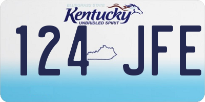KY license plate 124JFE