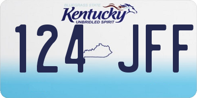KY license plate 124JFF