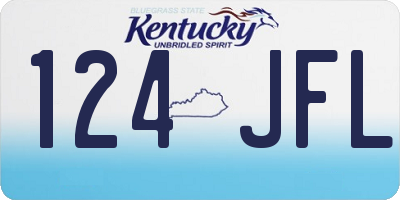 KY license plate 124JFL