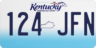 KY license plate 124JFN