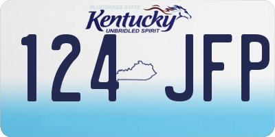 KY license plate 124JFP