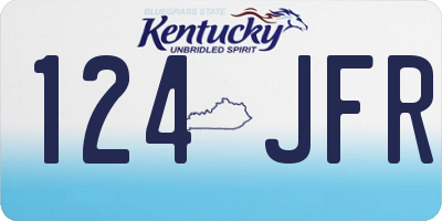 KY license plate 124JFR