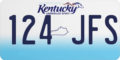 KY license plate 124JFS