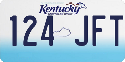 KY license plate 124JFT