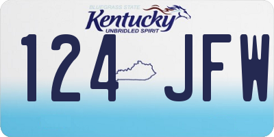 KY license plate 124JFW