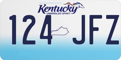 KY license plate 124JFZ