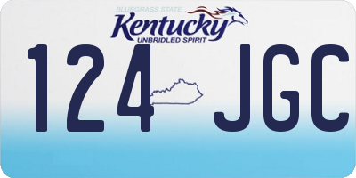 KY license plate 124JGC