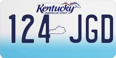KY license plate 124JGD