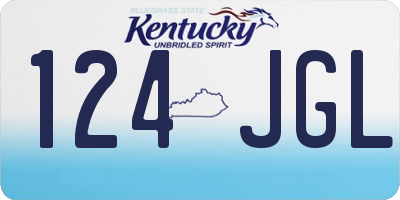 KY license plate 124JGL