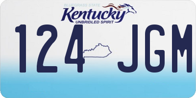 KY license plate 124JGM