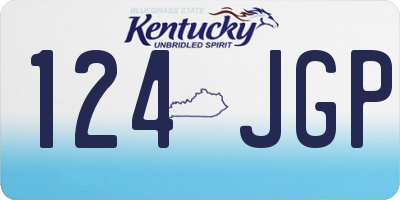 KY license plate 124JGP