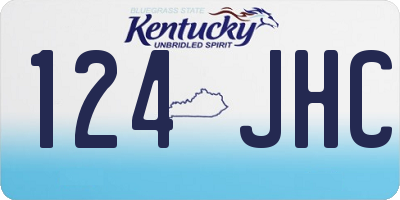 KY license plate 124JHC