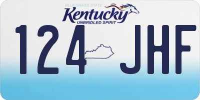 KY license plate 124JHF