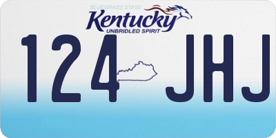 KY license plate 124JHJ