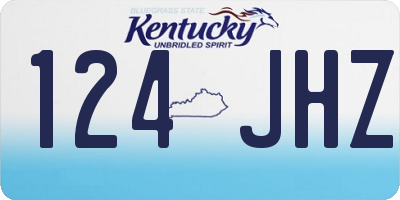 KY license plate 124JHZ
