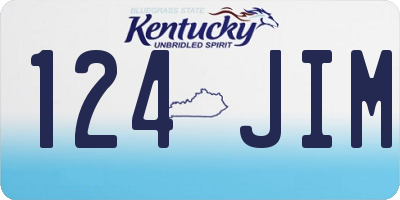 KY license plate 124JIM
